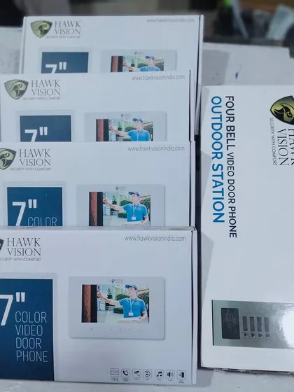 I keep a ready stock of Hawk Vision video door phones, including 7-inch color monitors and multi-bell outdoor stations. These are perfect for both single-family homes and multi-tenant buildings.