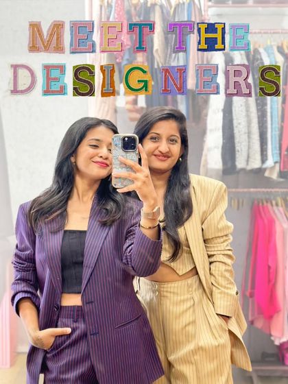 Meet the designers behind the brand you love! A selfie of our founders, Kesha and Virashree, in the studio.