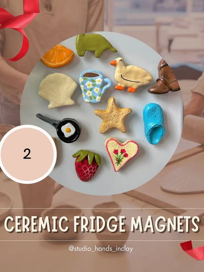 You can even make your own ceramic fridge magnets. This collection shows the fun possibilities, from a fried egg and a coffee cup to a cute little duck.