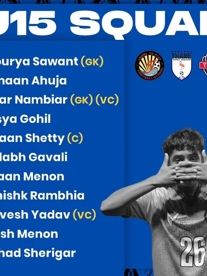 The final list of our U15 squad members for the upcoming Thane Youth League season.