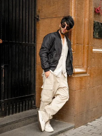 A relaxed, cool street style look for a male model. I use the textures and colors of the city to create a natural and authentic backdrop for fashion shoots.