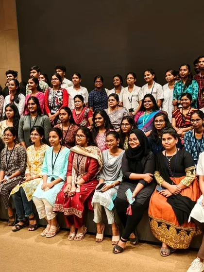 A group photo with young MBBS students at AXON '23, a conference by PSG Institute of Medical Sciences. I spoke to them about using AI tools and balancing their roles as doctors, teachers, and researchers.