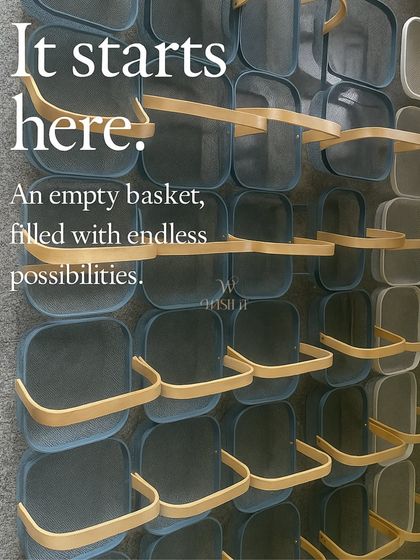 The start of a big order for Naming Ceremony return favors. An empty basket is a canvas for endless possibilities.