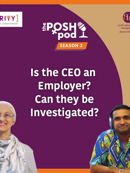 Can a CEO be investigated under the POSH Act? In our podcast, The POSHpod, we tackle sensitive and complex questions about workplace law. This episode provides guidance on ensuring fair and impartial investigations, even when they involve senior leadership.