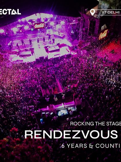 Rocking the stage at Rendezvous X, celebrating 6 years of partnership with IIT Delhi with a massive confetti drop over the audience.