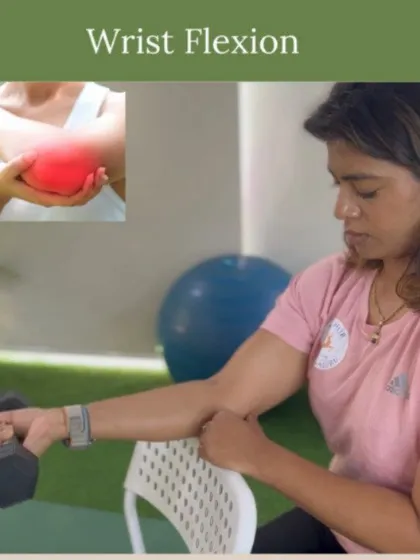 Wrist flexion is the opposite movement to extension and is just as important for balancing the muscles in your forearm to prevent and relieve elbow pain.