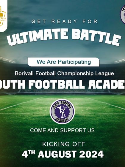 Announcing our participation in the Borivali Football Championship League.