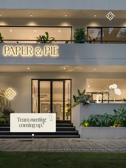 Need a space for your next team meeting? Our Indiranagar location has a conference room you can book. It’s designed to help you focus and create, with great coffee just an order away.