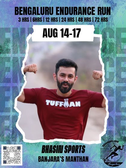 Flexing after hours on the trail. The spirit of our endurance events is about celebrating strength and perseverance, no matter how many hours you've been running.