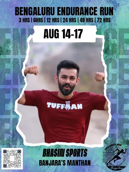 Flexing after hours on the trail. The spirit of our endurance events is about celebrating strength and perseverance, no matter how many hours you've been running.