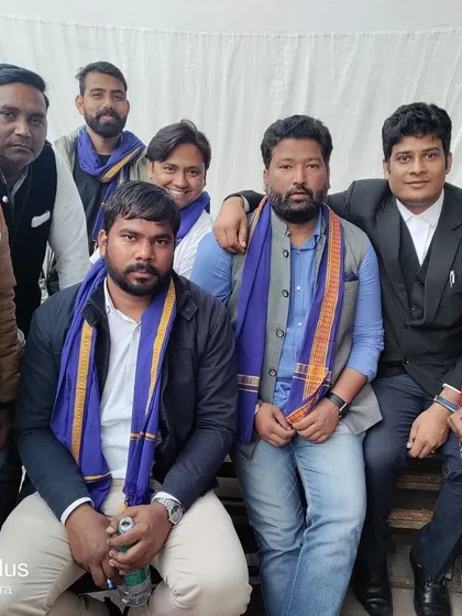 A moment with fellow supporters of the Bhim Army. Unity and collective action are essential in the fight for equality and justice for all communities.