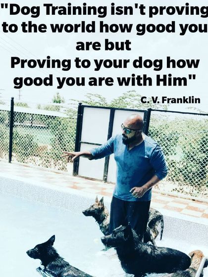 Dog training isn't about showing off to the world. It's about proving to your dog that you are a capable and trustworthy leader for him. It's always about the dog.
