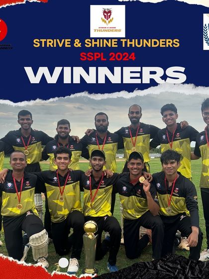 Congratulations to the Strive & Shine Thunders for winning the SSPL 2024. A fantastic team effort and a well-deserved victory.