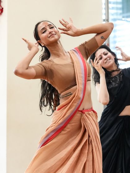 A rehearsal shot from 'Sitayana' where I'm fully in character. This shows the intensity and dedication that goes into preparing for a major production.