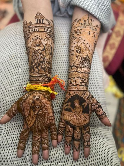 Lucky Mehndi Artist - Bridal Mehndi Full Bridal Mehndi (Hands & Arms) photo 64