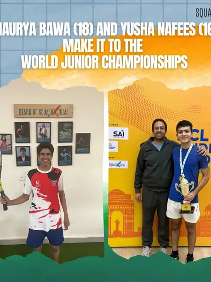 Shaurya Bawa (18) and Yusha Nafees (16) have both made it to the World Junior Championships, the only academy in India to have two boys qualify.