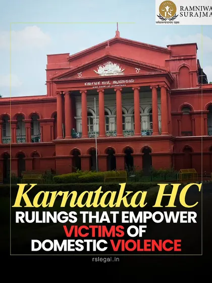 The Karnataka High Court has delivered several rulings that empower victims of domestic violence. This image introduces a series of legal updates that are crucial for anyone facing abuse. I stay updated on these rulings to provide the most effective legal protection possible.