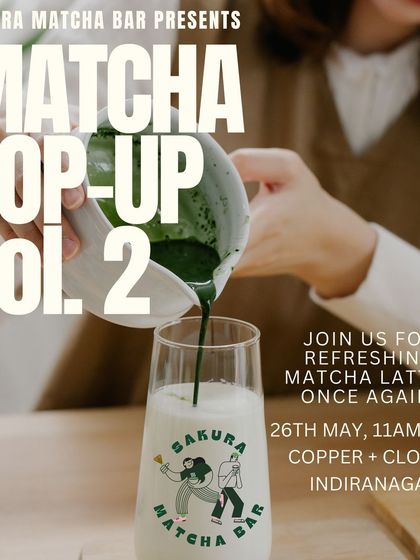 We're back with another Matcha pop-up. Come grab a refreshing matcha latte and enjoy a slow Sunday with us in our garden cafe.