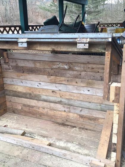 The nearly completed sifter stand, ready for the screening mechanism to be mounted. Every modification is an experiment we hope will finally solve the problem.