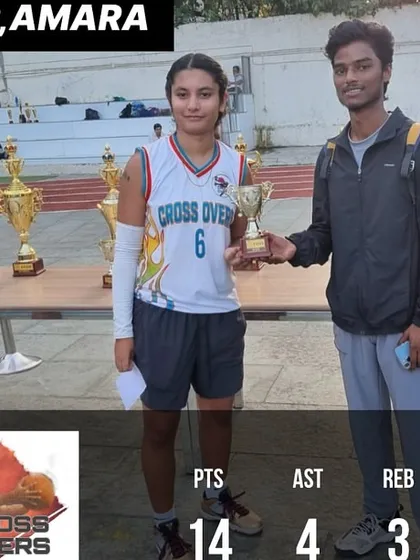 Amara recognized as the MVP for her outstanding performance, leading her team with 14 points, 4 assists, and 3 rebounds.