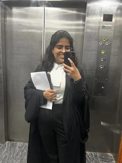 Donning my robe and heading into the courtroom is the best part of my day. This selfie captures the thrill and sense of purpose I feel as a lawyer.