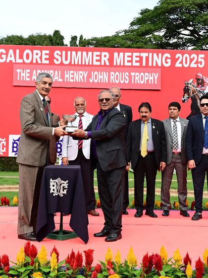 The Admiral Henry John Rous Trophy presentation, steeped in racing history.
