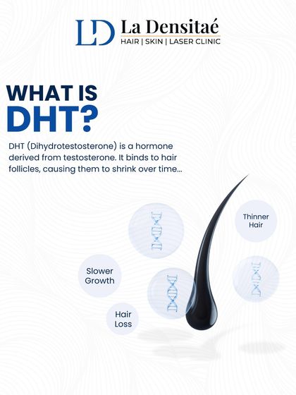 What is DHT? This informational post breaks down the science, explaining how this hormone binds to hair follicles, causing them to shrink over time and lead to hair loss.