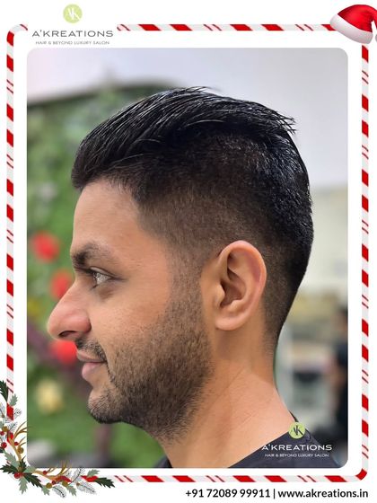 A clean and classic men's haircut. This style is timeless, easy to maintain, and always looks sharp and put-together.