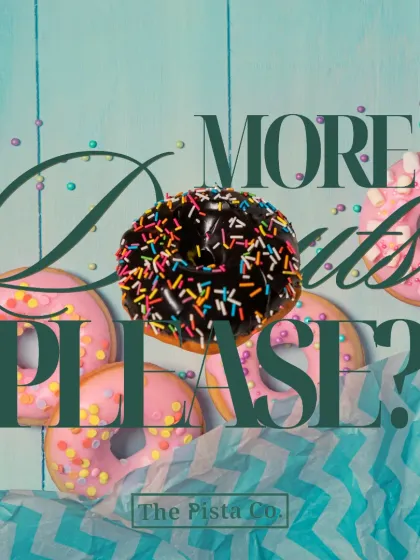 Add a pop of color and fun to your event with our freshly made donuts. We offer a variety of toppings, from classic chocolate with sprinkles to pink strawberry glaze.