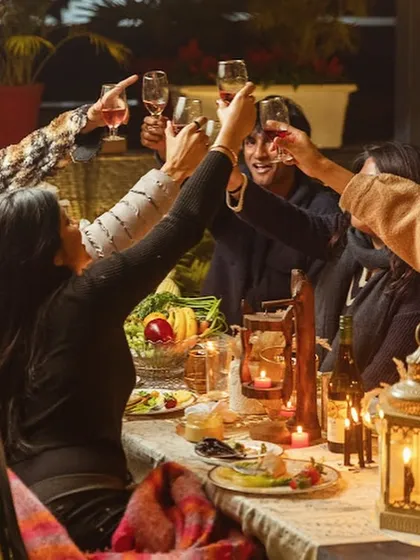 Here’s to the nights that turn into mornings with friends that turn into family. An intimate dinner party at Shamiyana, complete with warm lanterns and great company, is an experience you’ll always cherish.