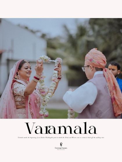 The Varamala ceremony, a playful and significant ritual that marks the beginning of a Hindu wedding. I capture the joy and excitement of this moment.