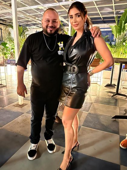 With the birthday girl. It was a great night, and I was happy to be there to provide the tunes and celebrate with them.