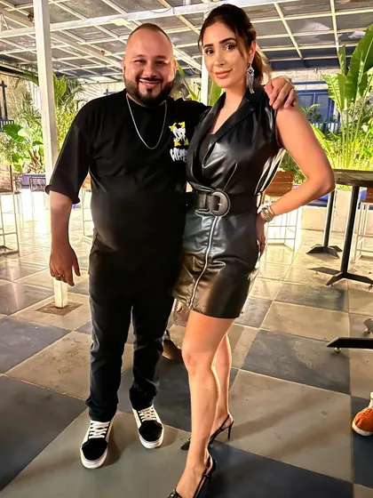 With the birthday girl. It was a great night, and I was happy to be there to provide the tunes and celebrate with them.