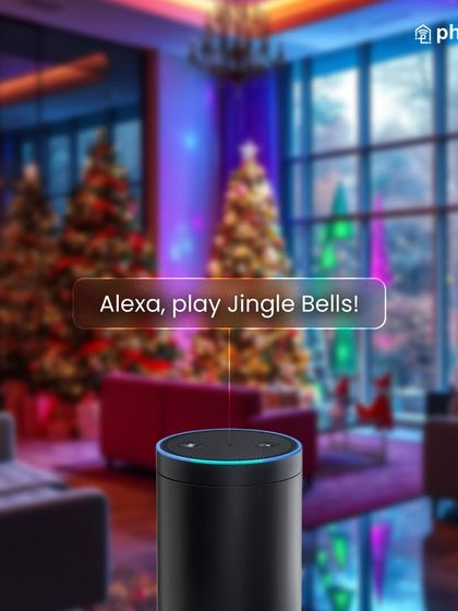 Bring the holiday cheer home with a simple voice command. My system integrates with your smart speaker to play festive music and set your lights to a celebratory theme.