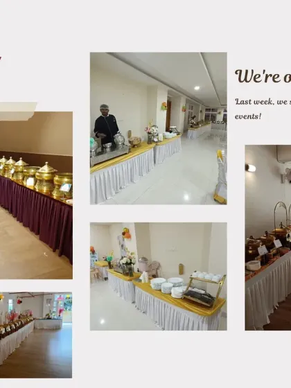 We are on a roll. This collage captures the energy of completing 20 events, showing our team setting up in different locations with consistent professionalism.