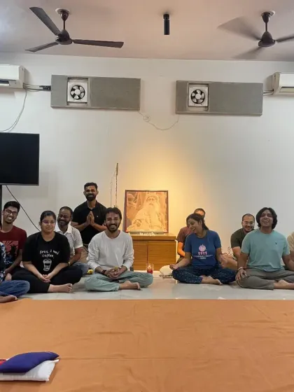Another gathering of our spiritual family after a Sanidhi Pooja. Sannidhi means presence, and these moments establish an energy that makes something bigger than us an experiential reality.