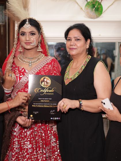 Dolly Kumar, now a certified makeup artist. It's a pleasure to guide such dedicated individuals.