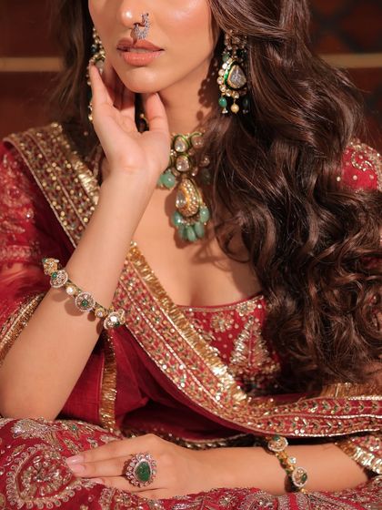 Regal Red & Gold Bridal Couture photo 16