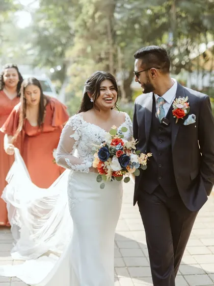 For my beautiful bride's white wedding, we went for a timeless and elegant soft glam look. The focus was on creating radiant skin and defining her eyes to complement her gorgeous white gown, ensuring she looked and felt incredible.