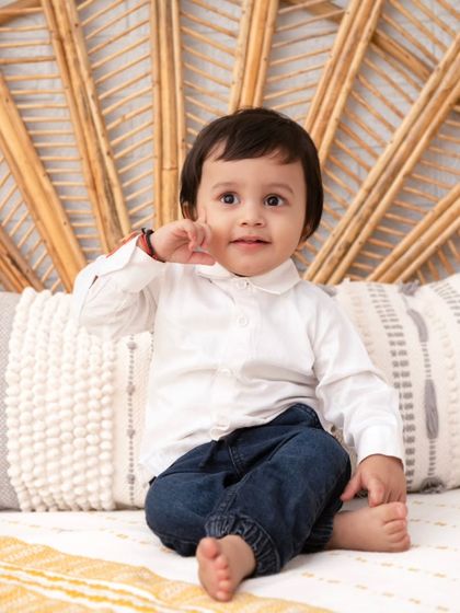 A quiet moment from a family session. Even when not everyone is looking at the camera, the connection and love are clearly visible.