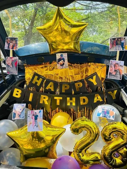 This car boot surprise is packed with memories, making it a heartfelt and personal birthday gift.