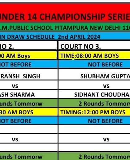 Tournament Schedules & Information photo 23