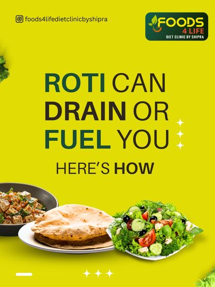 Your roti can either drain you or fuel you, and it all depends on how you make it. I recommend rotating different flours and adding fiber and protein to make it a truly nourishing food.