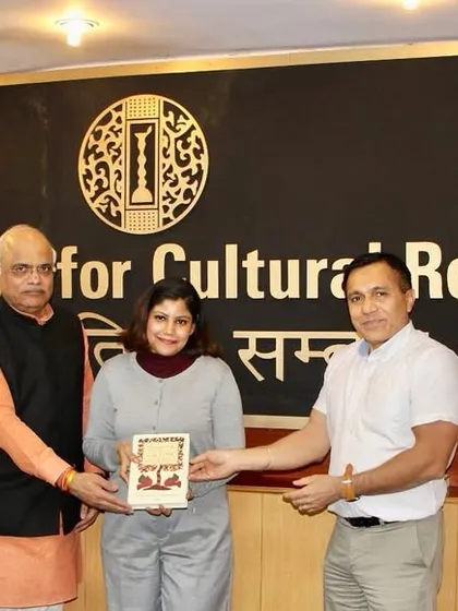A formal photo from my meeting with the President of the Indian Council for Cultural Relations (ICCR). This shows my engagement in cultural diplomacy and high-level events.