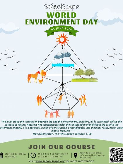 On World Environment Day, we reflect on Dr. Montessori's philosophy of Cosmic Education, which underscores our deep interconnectedness with the natural world and our responsibility to protect it.