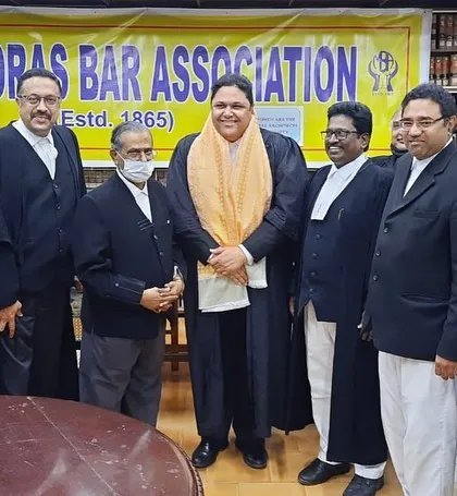 I am deeply humbled by the love and affection shown to me by the Madras Bar Association. Here I am with the office bearers after they honored me during my visit to Chennai.