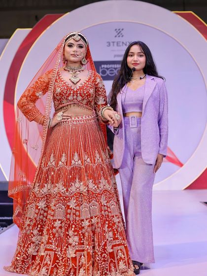 On stage at the Beauty Expo with my model. This is what it feels like when your hard work pays off.