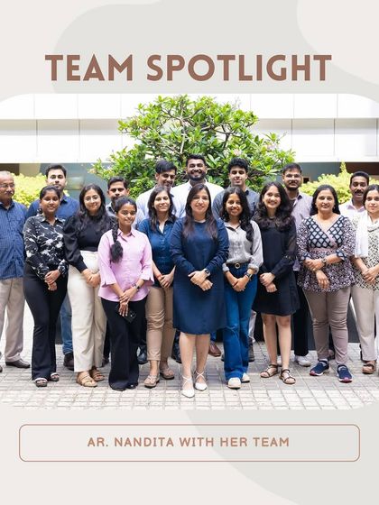 Senior Associate Nandita Agnihotri with her team, who are instrumental in delivering our award-winning designs.