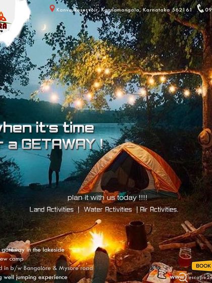 When it's time for a getaway, nothing beats camping by the lake with a warm fire and good company.