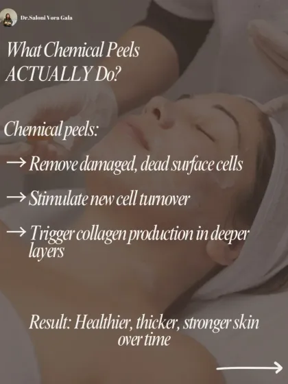 This image shows what chemical peels actually do. They remove damaged surface cells, stimulate new cell turnover, and trigger collagen production in deeper layers. The result is healthier, thicker, and stronger skin.